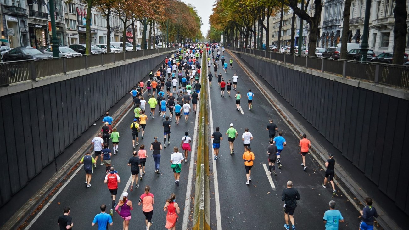 people running on road during daytime