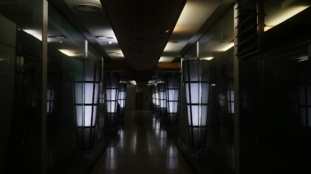 white ceiling light turned on in a room